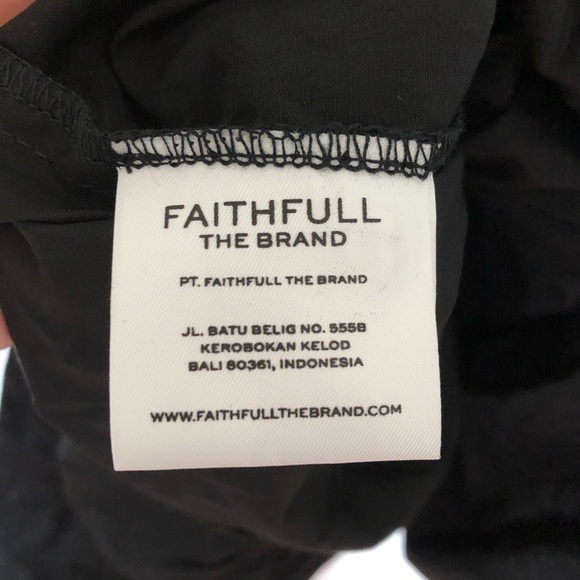 Faithfull the Brand Sade Mini Dress Plain Black New 4 - Picture 9 of 10